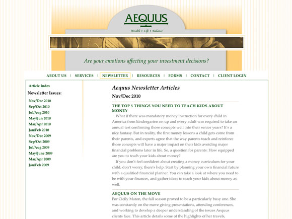 Aequus website image 3