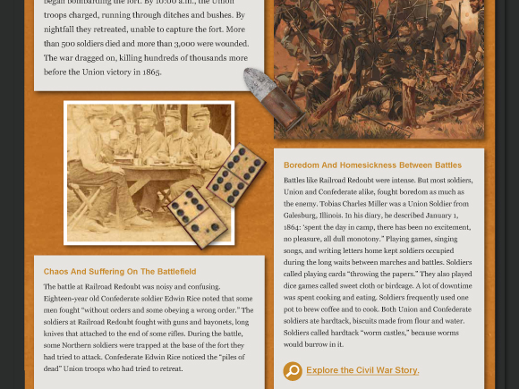 CHM Facing Freedom Civil War Content Page Details