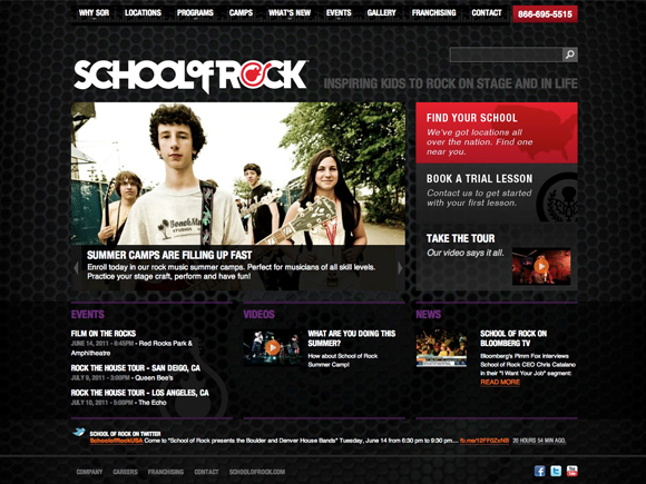 School of Rock Home Page