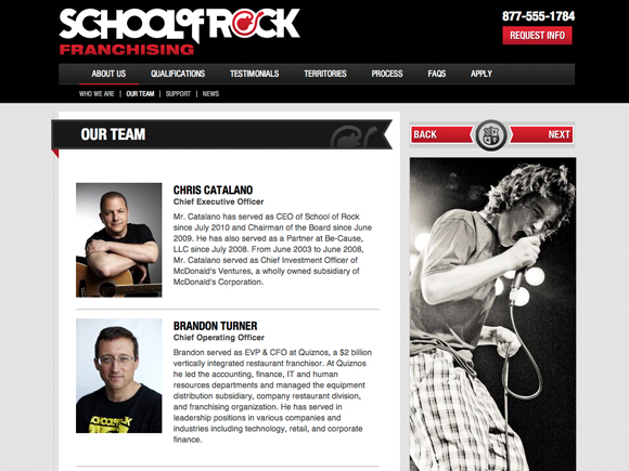 SOR Franchising Our Team Page