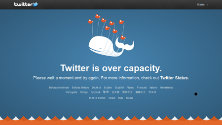  This is a whale image logo owned by Yiying Lu (the original designer of the image) for Twitter's "Fail Whale".