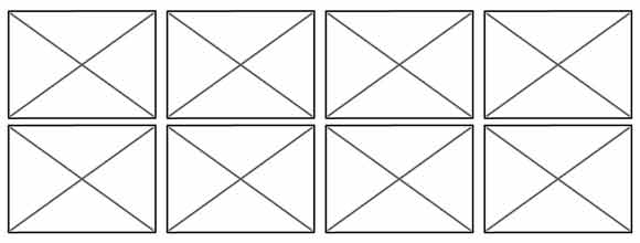 wireframe of box layout where each box is the same size