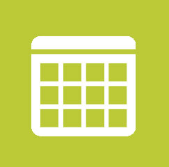 calendar icon on green background