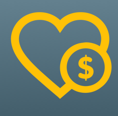 illustration of a heart and dollar sign