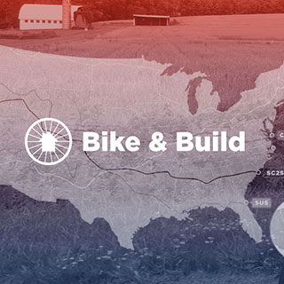 bike and build logo on map