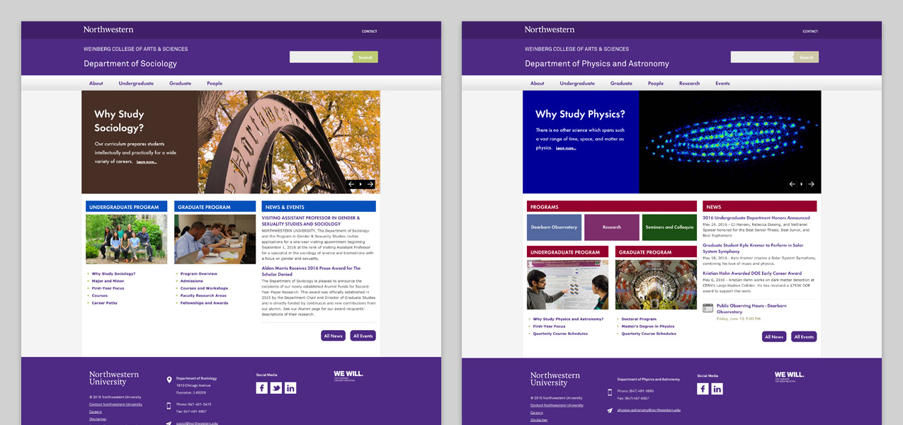 Northwestern University Websites
