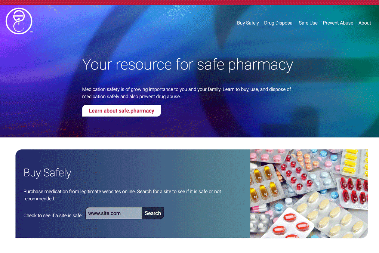 Safe.Pharmacy homepage