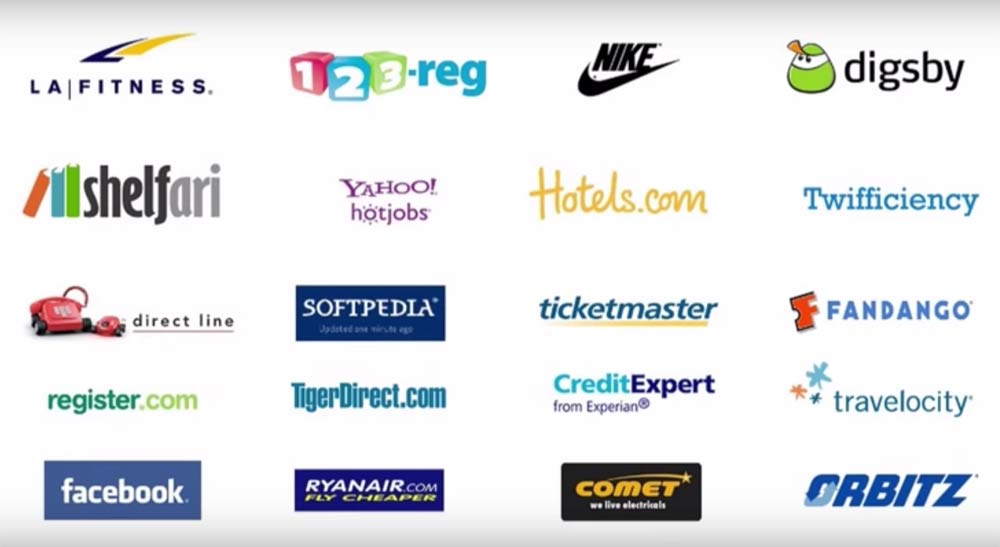 Logos of Brands that use dark patterns
