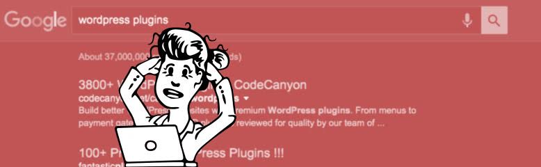 A woman tearing her hair out picking a wordpress plugin