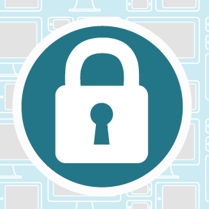 data privacy illustration of a padlock