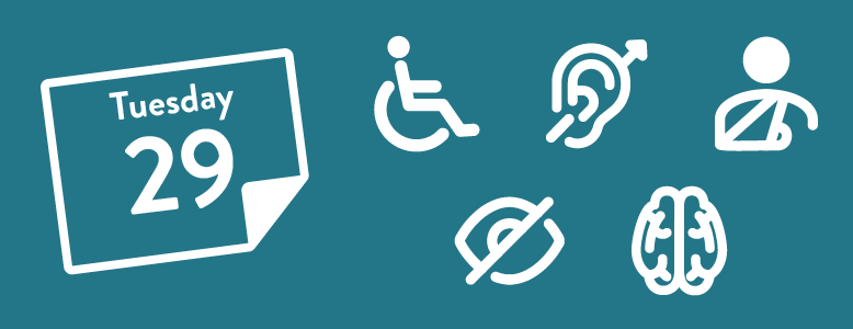Calendar and accessibility icons