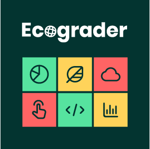 Ecograder graphic with data icons