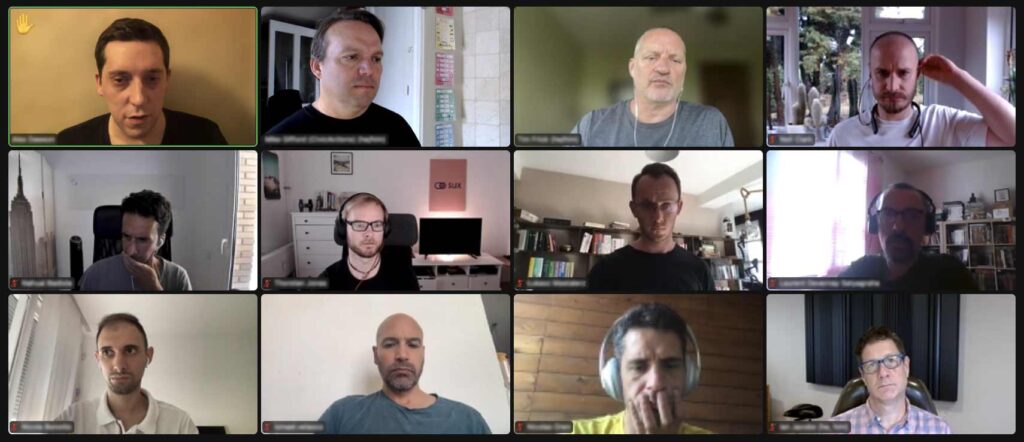 Screen grab from a Zoom meeting of the W3C community group on sustainable web design