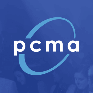 PCMA logo on blue background